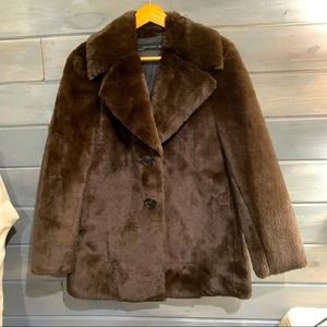 ♥️ Mob Wife vibes! Zara woman plush coat medium faux fur